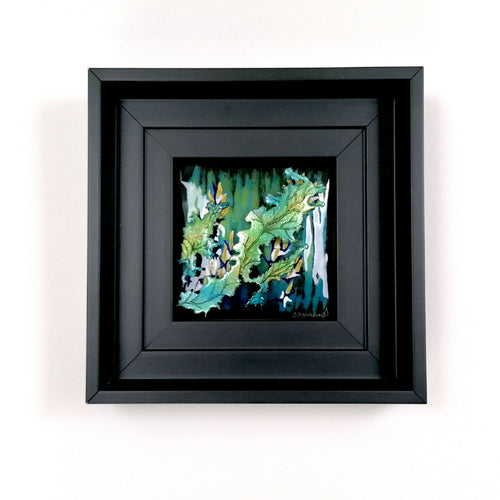 Vague d'Optimisme - Tableau en émail 3D sur cuivre et feuille d'argent | EMPREINTES Paris - EMPREINTES Paris