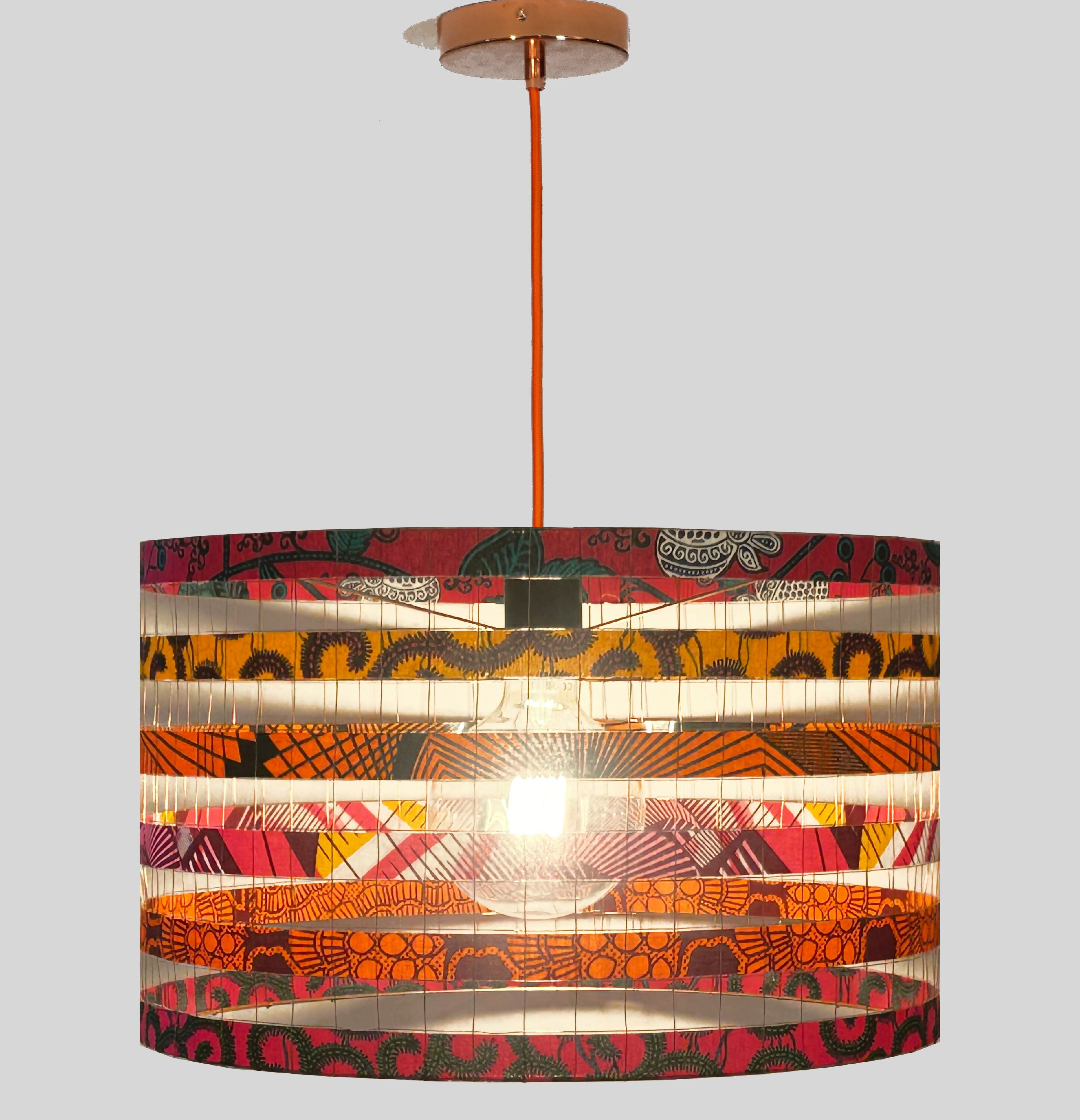 Suspension MÉGAWAX ø 45cm orange fuchsia | EMPREINTES Paris