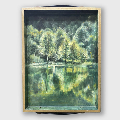 Œuvre murale -Plateau de table Lac de Bethmale | EMPREINTES Paris - EMPREINTES Paris