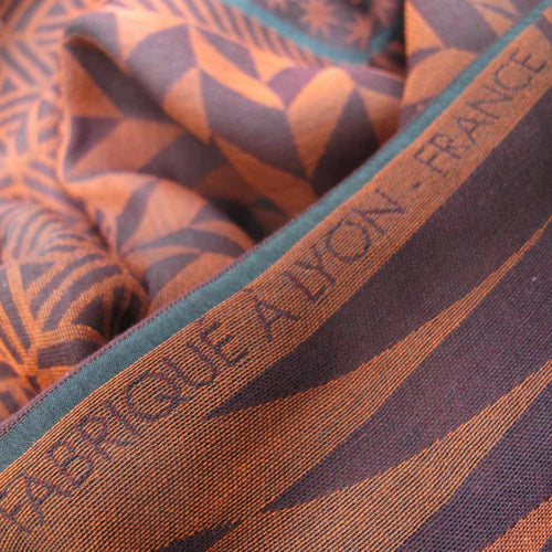 Écharpe Maxi Coton Soie Bourgogne Orange PLANETARIUM | EMPREINTES Paris - EMPREINTES Paris