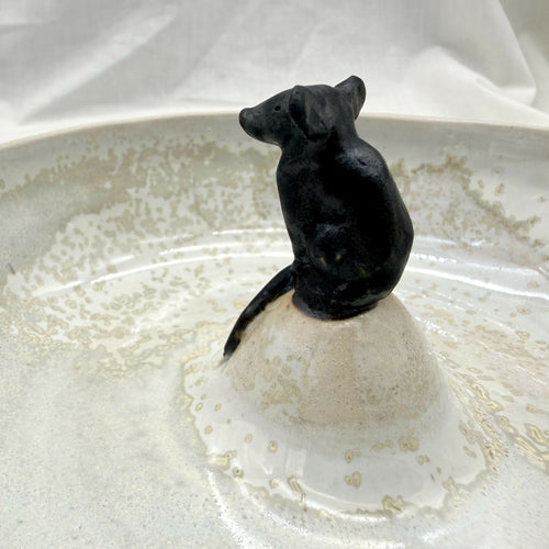 Bol à eau pour chat, petite souris noire | EMPREINTES Paris - EMPREINTES Paris