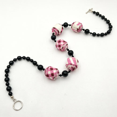 Collier vichy rose | EMPREINTES Paris - EMPREINTES Paris