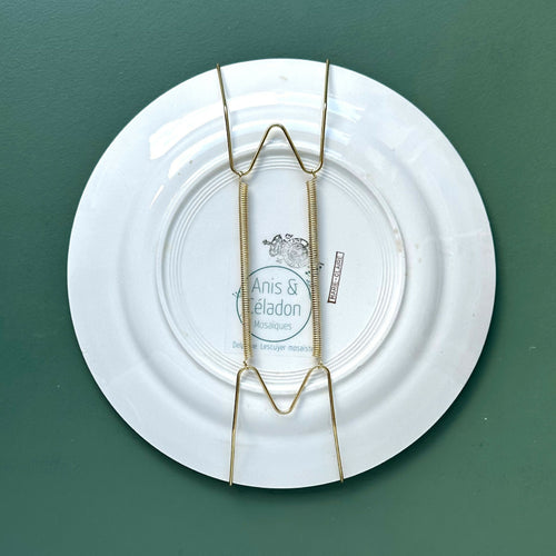 Assiette murale Poiscaille menthe-citron-or | EMPREINTES Paris - EMPREINTES Paris