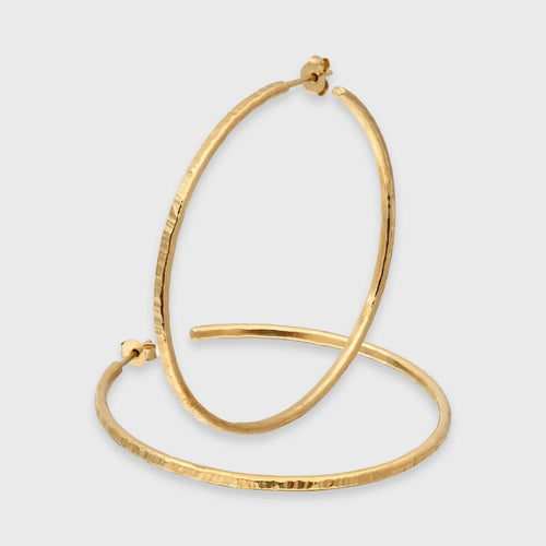 Grandes Créoles martelées Or | EMPREINTES Paris - EMPREINTES Paris