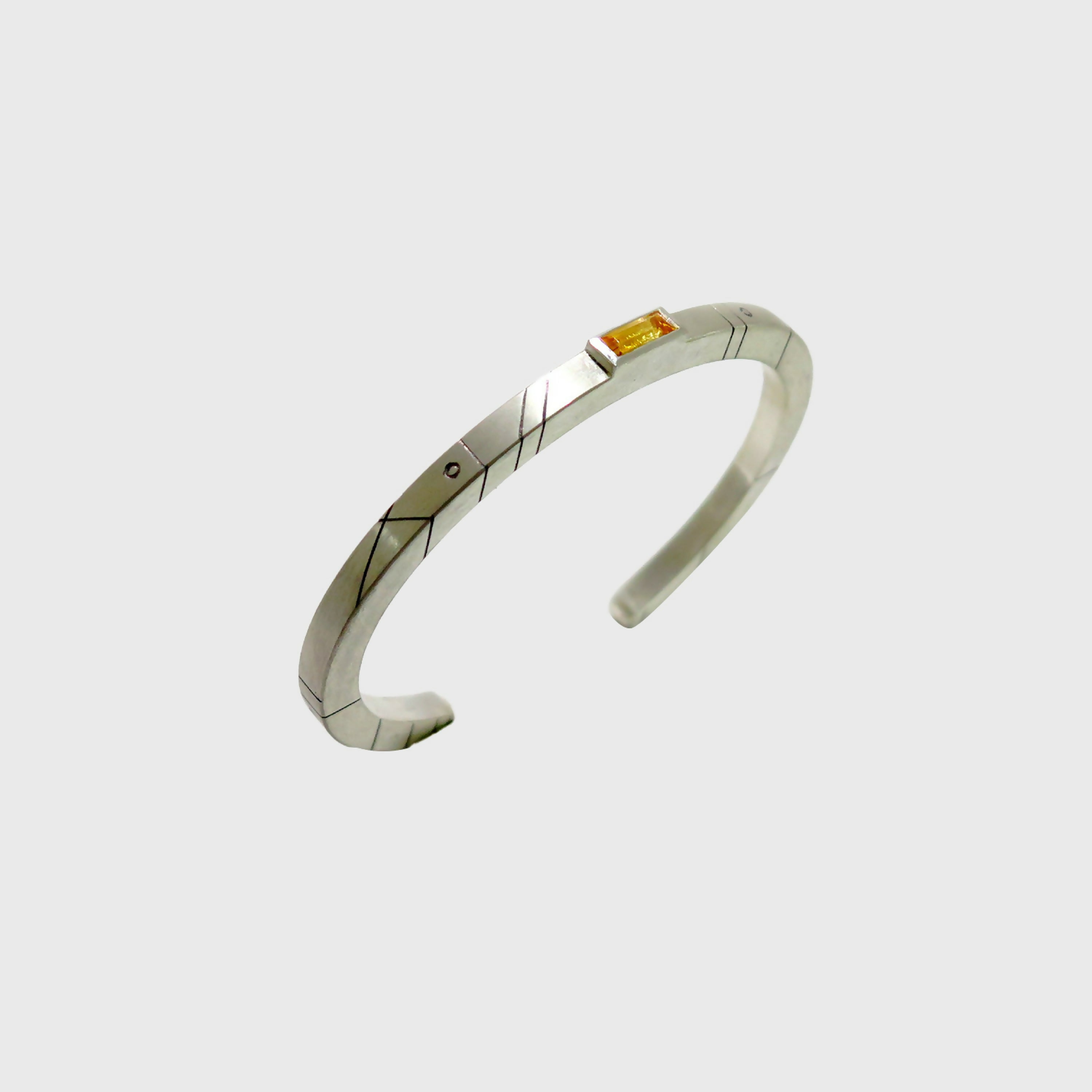 Bracelet jonc Argent et Citrine | EMPREINTES Paris