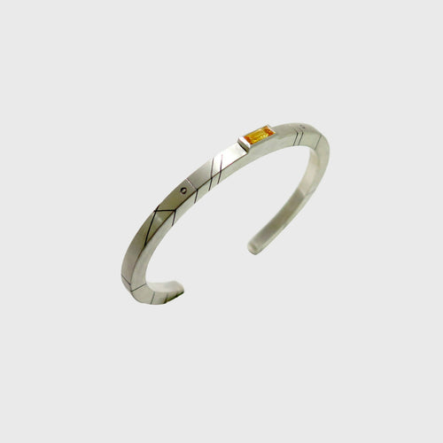 Bracelet jonc Argent et Citrine | EMPREINTES Paris - EMPREINTES Paris