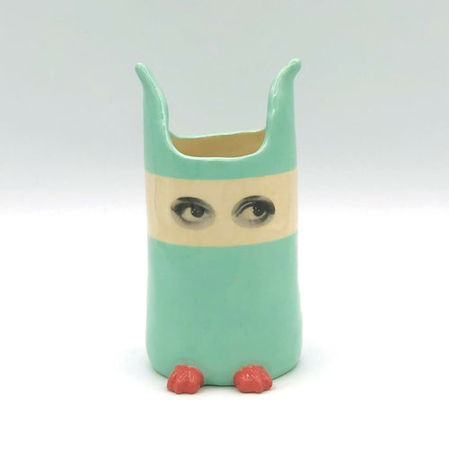 Vase Espionne jade à bandeau, petit modèle | EMPREINTES Paris - EMPREINTES Paris