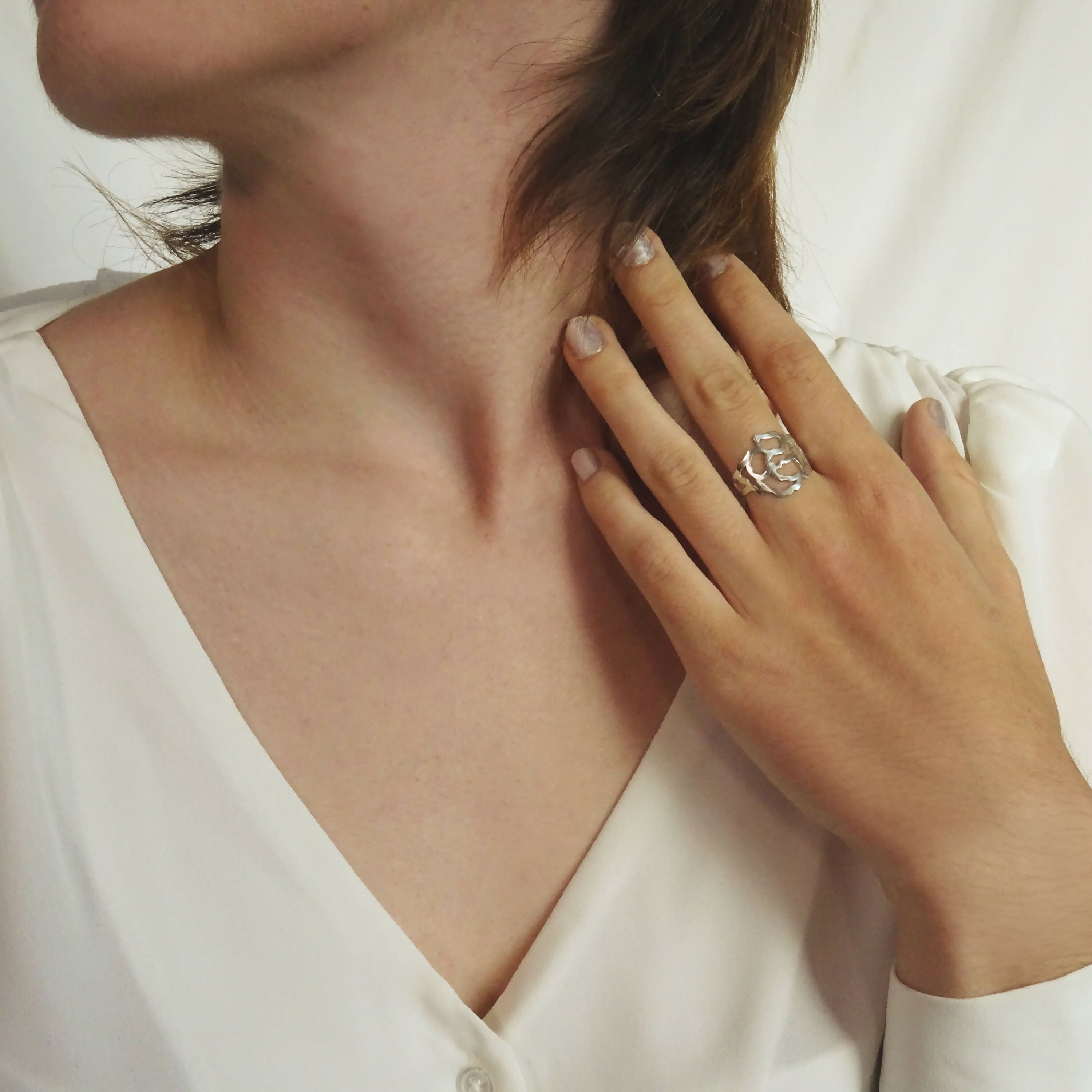 Bague argent ajourée Bouton de rose | EMPREINTES Paris