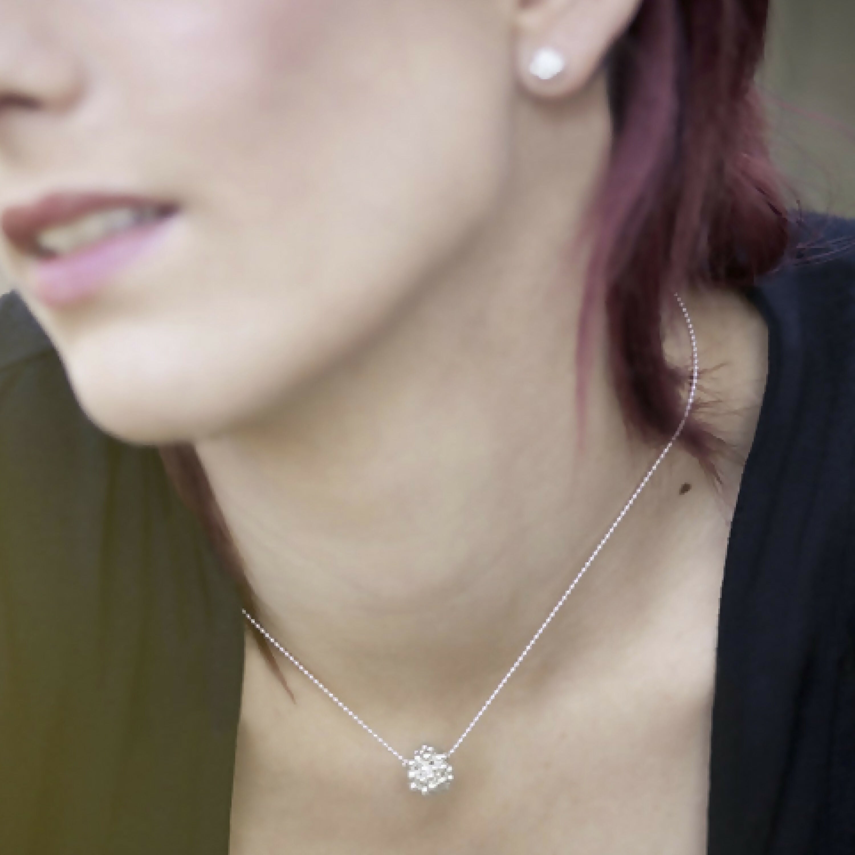 Collier en argent massif, pendentif bulle de taille moyenne | EMPREINTES Paris