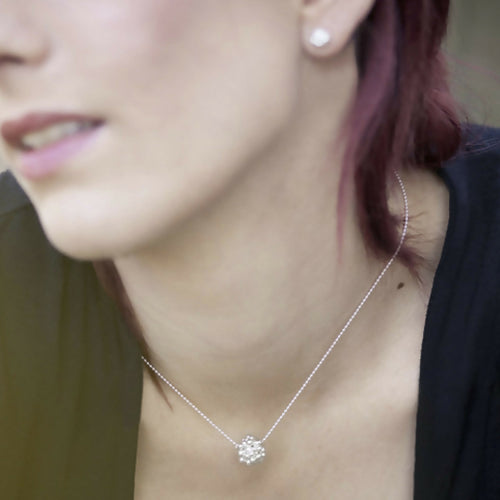 Collier en argent massif, pendentif bulle de taille moyenne | EMPREINTES Paris - EMPREINTES Paris