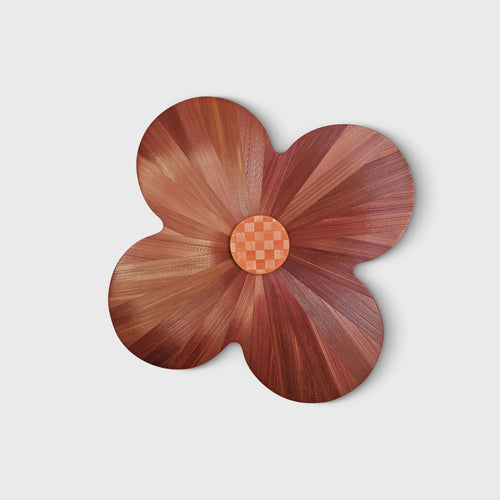 FlowerPower - fleur en marqueterie de paille bordeaux | EMPREINTES Paris - EMPREINTES Paris