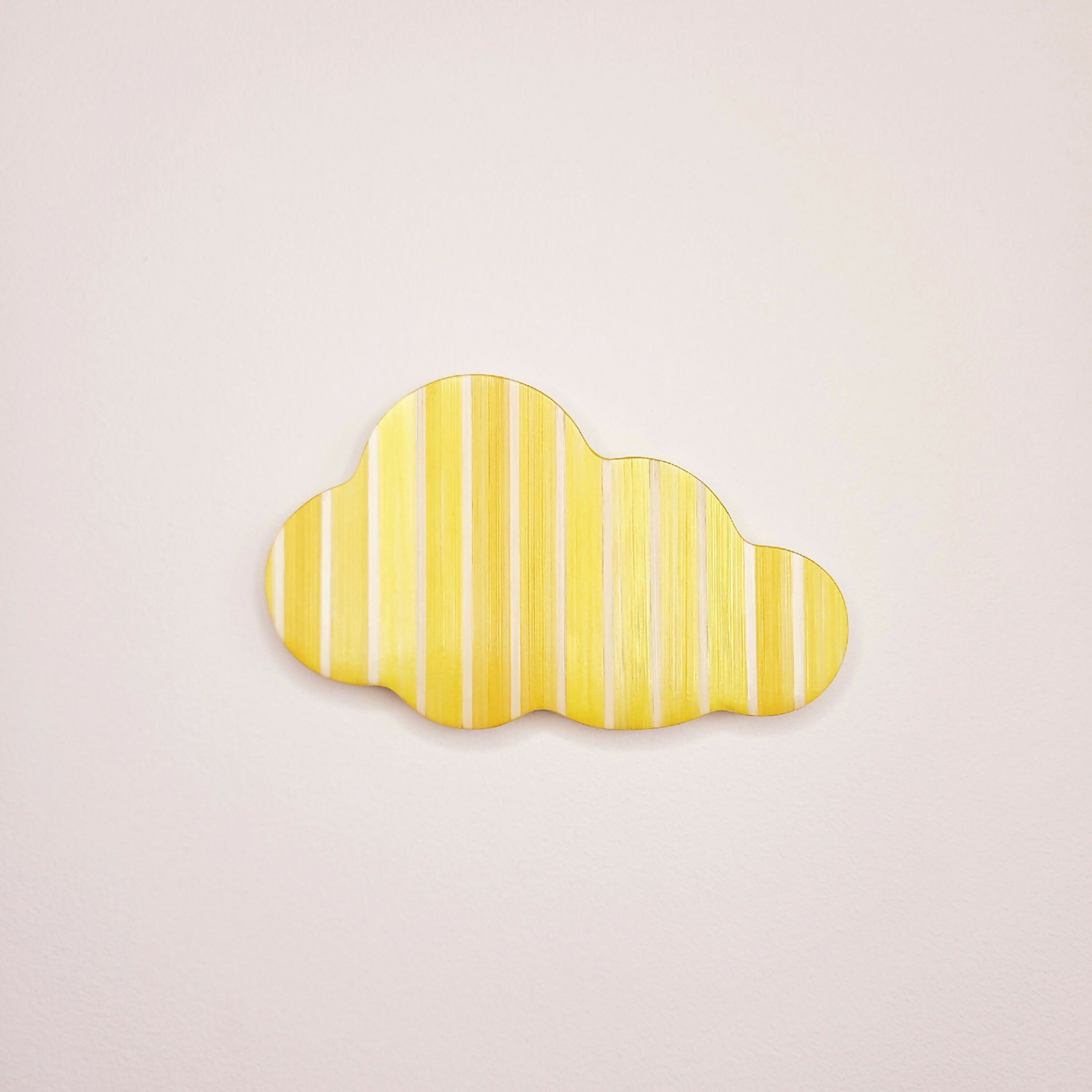 Série Mini Pop - Nuage rayures jaune et blanc | EMPREINTES Paris