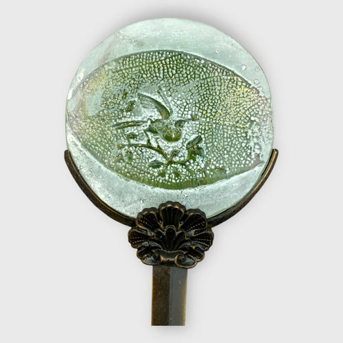 oiseau, vert, feuillage, branche, arbre, nature, romantique, cadeau de bureau, cadeau homme, accessoires bureau, coupe papier, ouvre-lettres | EMPREINTES Paris - EMPREINTES Paris