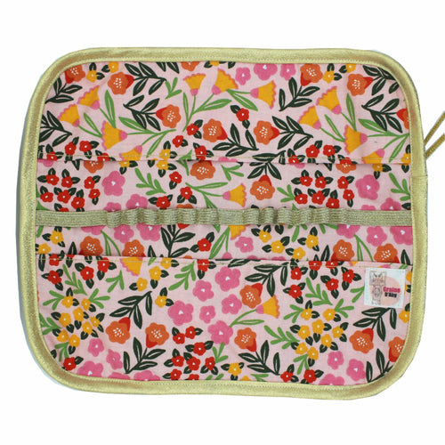 Trousse d'artiste brodée passiflore et monarque | EMPREINTES Paris - EMPREINTES Paris