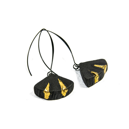 Boucles d’oreilles KURO-KIN-FULI-KINTSUGI-GINKO 1 | EMPREINTES Paris - EMPREINTES Paris