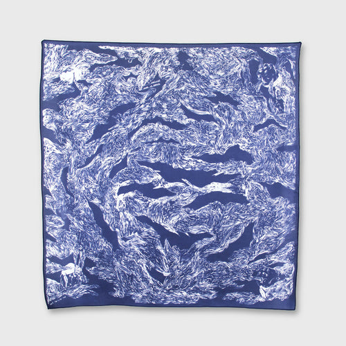 Bandana de Soie Bleu Mauvais Vents - prelude copie | EMPREINTES Paris - EMPREINTES Paris