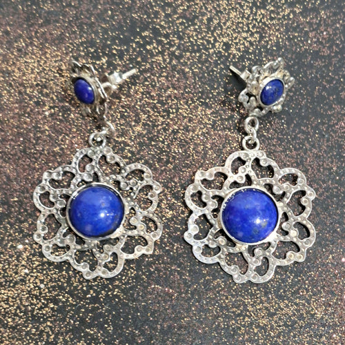 Boucles d'oreilles argent et Lapis Lazuli | EMPREINTES Paris - EMPREINTES Paris