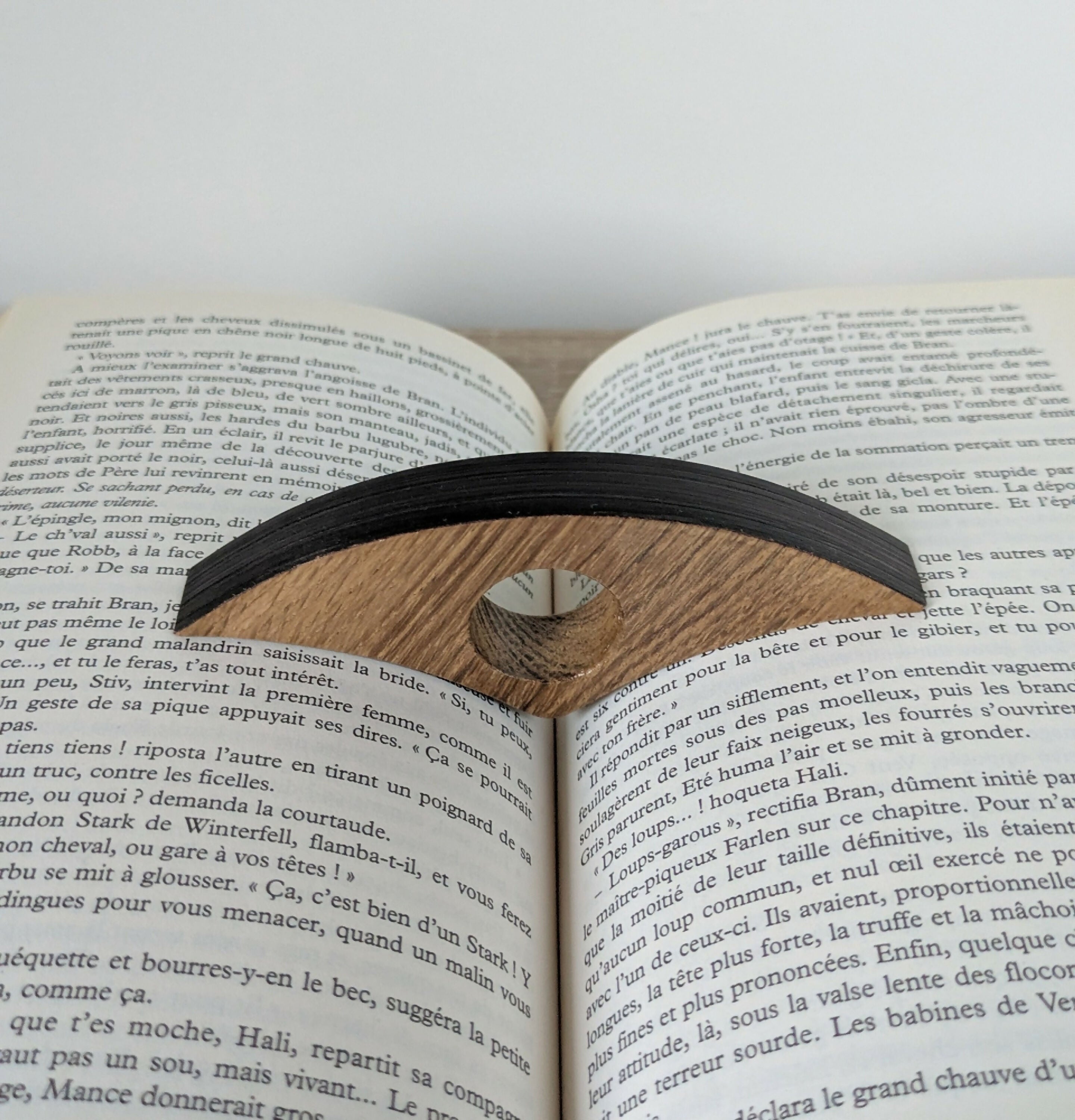 Bague de lecture avec Marqueterie de Paille Noire | EMPREINTES Paris
