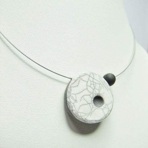 Collier Solo pointé blanc craquelé | EMPREINTES Paris - EMPREINTES Paris