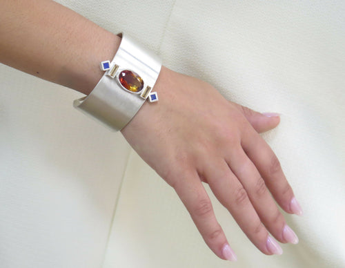 Manchette Argent et pierres fines | EMPREINTES Paris - EMPREINTES Paris