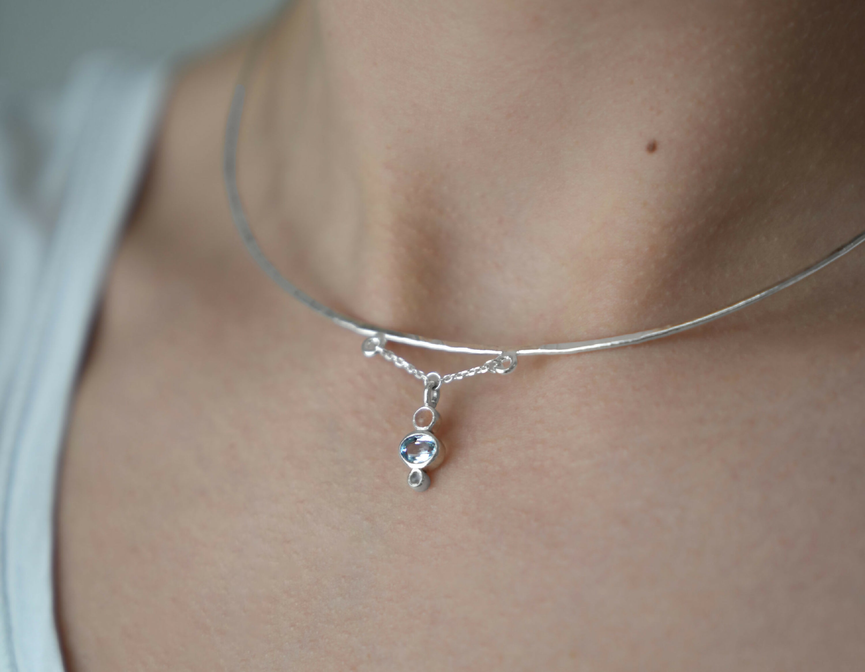 Collier Cairn Argent et pierres fines | EMPREINTES Paris