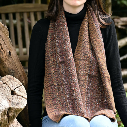 echarpe_brun_terre_creation_tissages_francois_vieillard copie | EMPREINTES Paris - EMPREINTES Paris
