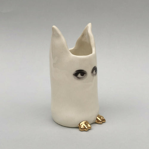 Vase Espionne blanc, petit modèle | EMPREINTES Paris - EMPREINTES Paris