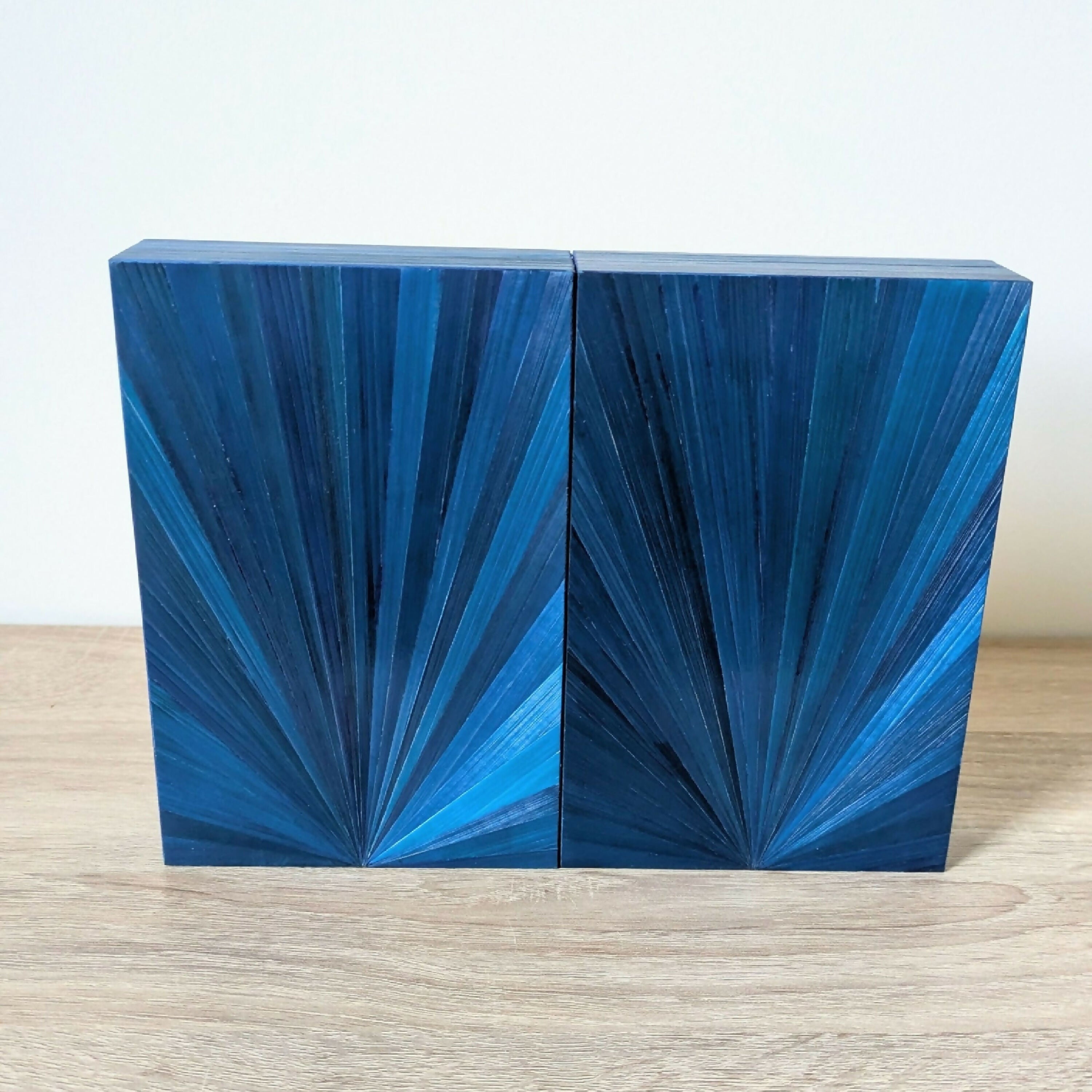 duo_de_serre_livres_avec_marqueterie_de_paille_bleue_jerome_ebenisterie | EMPREINTES Paris