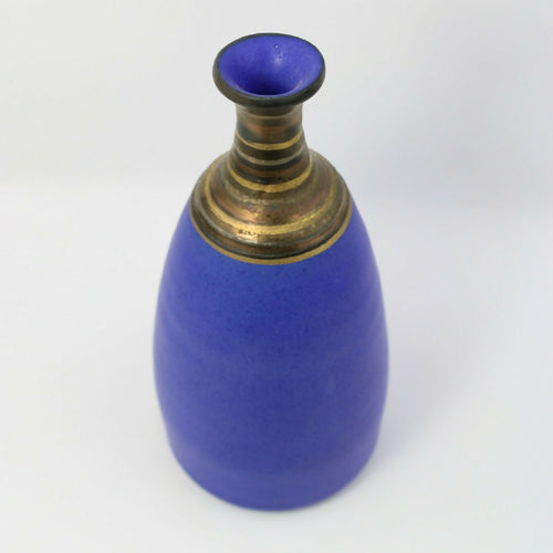 Solifore en grès avec email bleu Egyptien | EMPREINTES Paris - EMPREINTES Paris