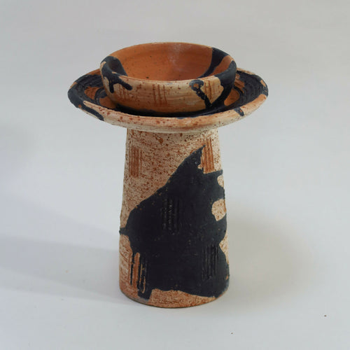 Bougeoir Terracotta en faience de Toscane texturée | EMPREINTES Paris - EMPREINTES Paris