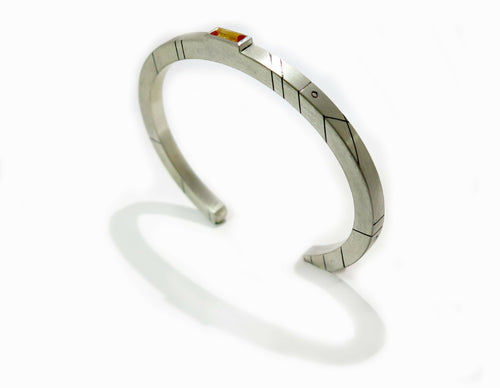 Bracelet jonc Argent et Citrine | EMPREINTES Paris - EMPREINTES Paris