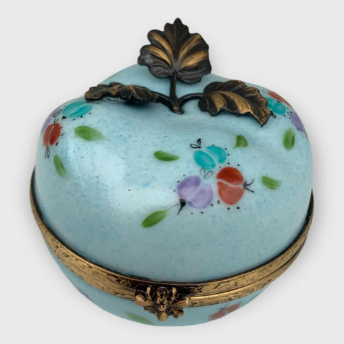 Pomme bleue musicale oiseau romantique - cadeau de naissance - noces de porcelaine | EMPREINTES Paris - EMPREINTES Paris