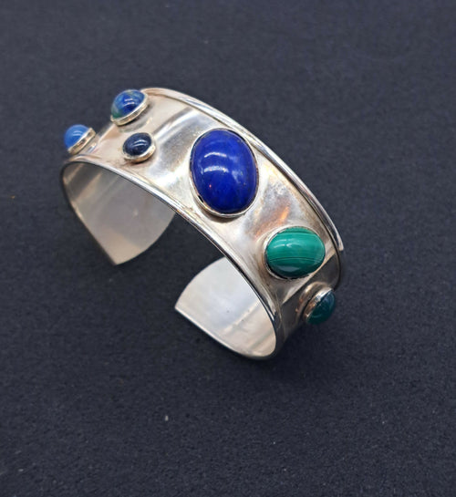 Manchette Argent, Lapis lazuli | EMPREINTES Paris - EMPREINTES Paris