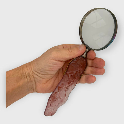 Loupe cristal rouge et or Diane chasseresse loupe femme accessoire de bureau cadeau homme decoration rouge style art déco | EMPREINTES Paris - EMPREINTES Paris