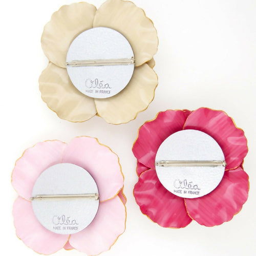 Grande broche Mathie mat coloris au choix | EMPREINTES Paris - EMPREINTES Paris