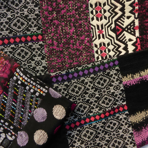 Écharpe hivernale - Graphique fuchsia | EMPREINTES Paris - EMPREINTES Paris