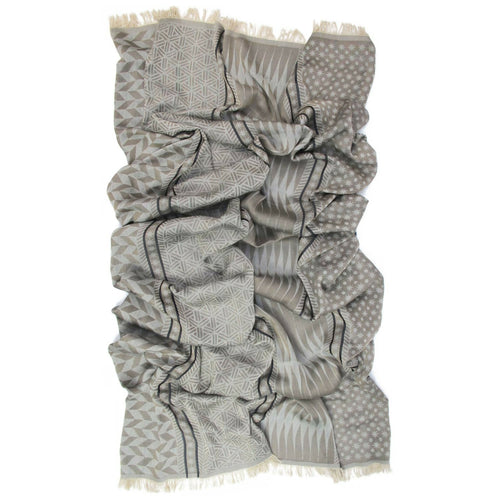 Écharpe Maxi Coton Soie Beige Glace PLANETARIUM | EMPREINTES Paris - EMPREINTES Paris