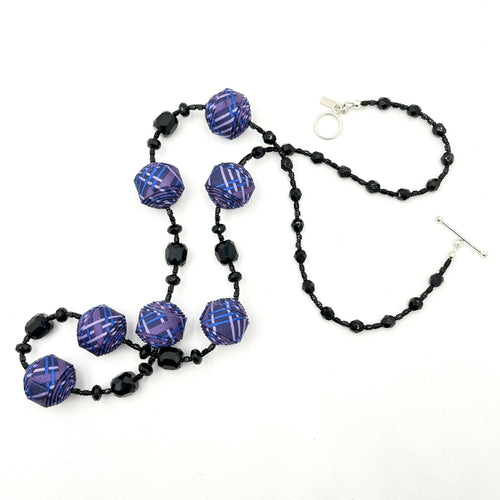 Sautoir écossais myrtille | EMPREINTES Paris - EMPREINTES Paris