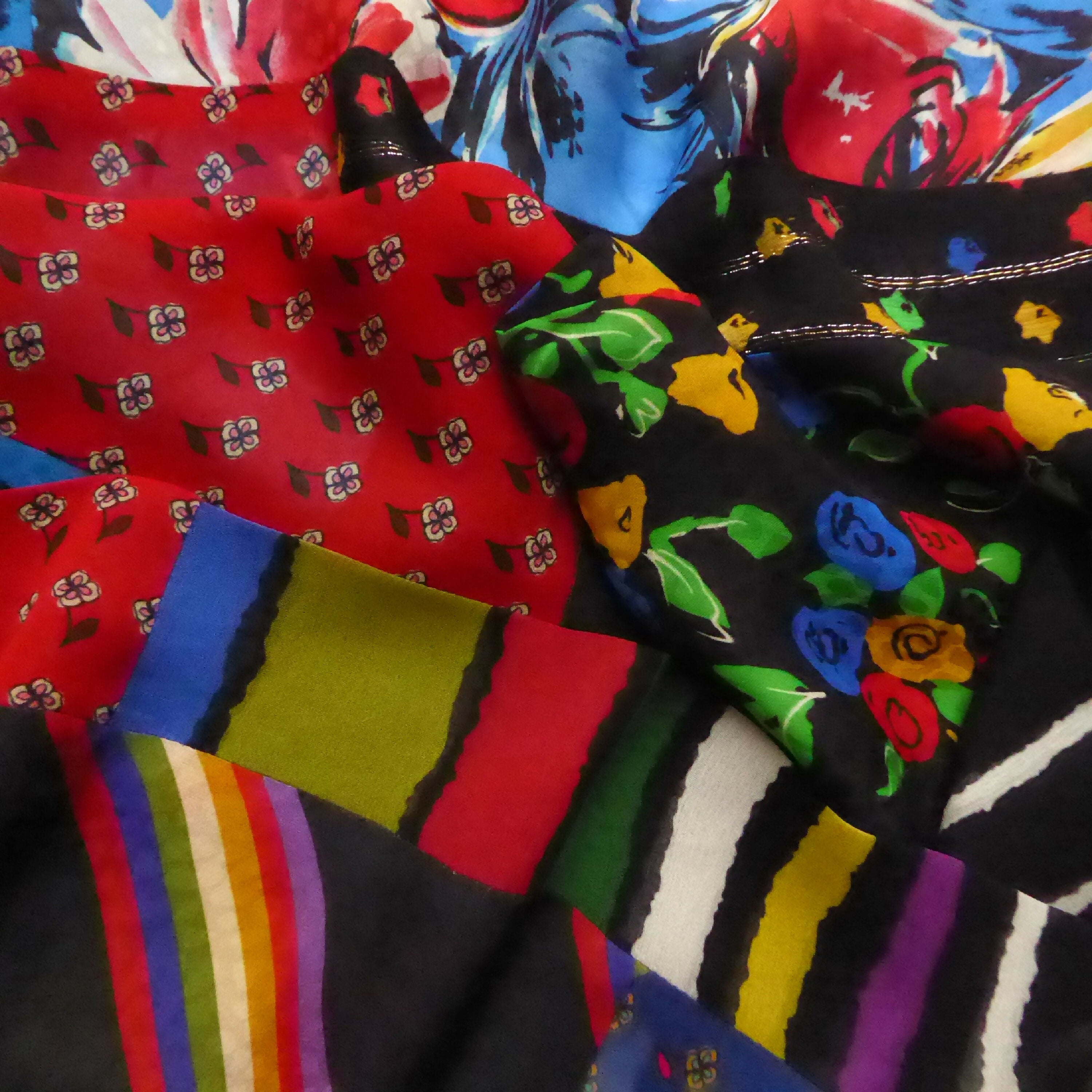 Foulard mix imprimés rouge et noir | EMPREINTES Paris