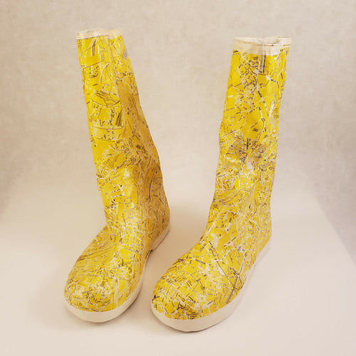 sculpture_papier_de_bottes_jaunes_laurence_lehel copie | EMPREINTES Paris - EMPREINTES Paris