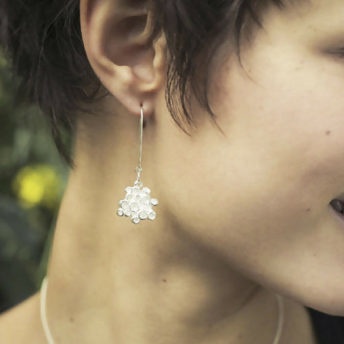 Boucles d’oreilles pendantes Ecume en argent massif | EMPREINTES Paris - EMPREINTES Paris