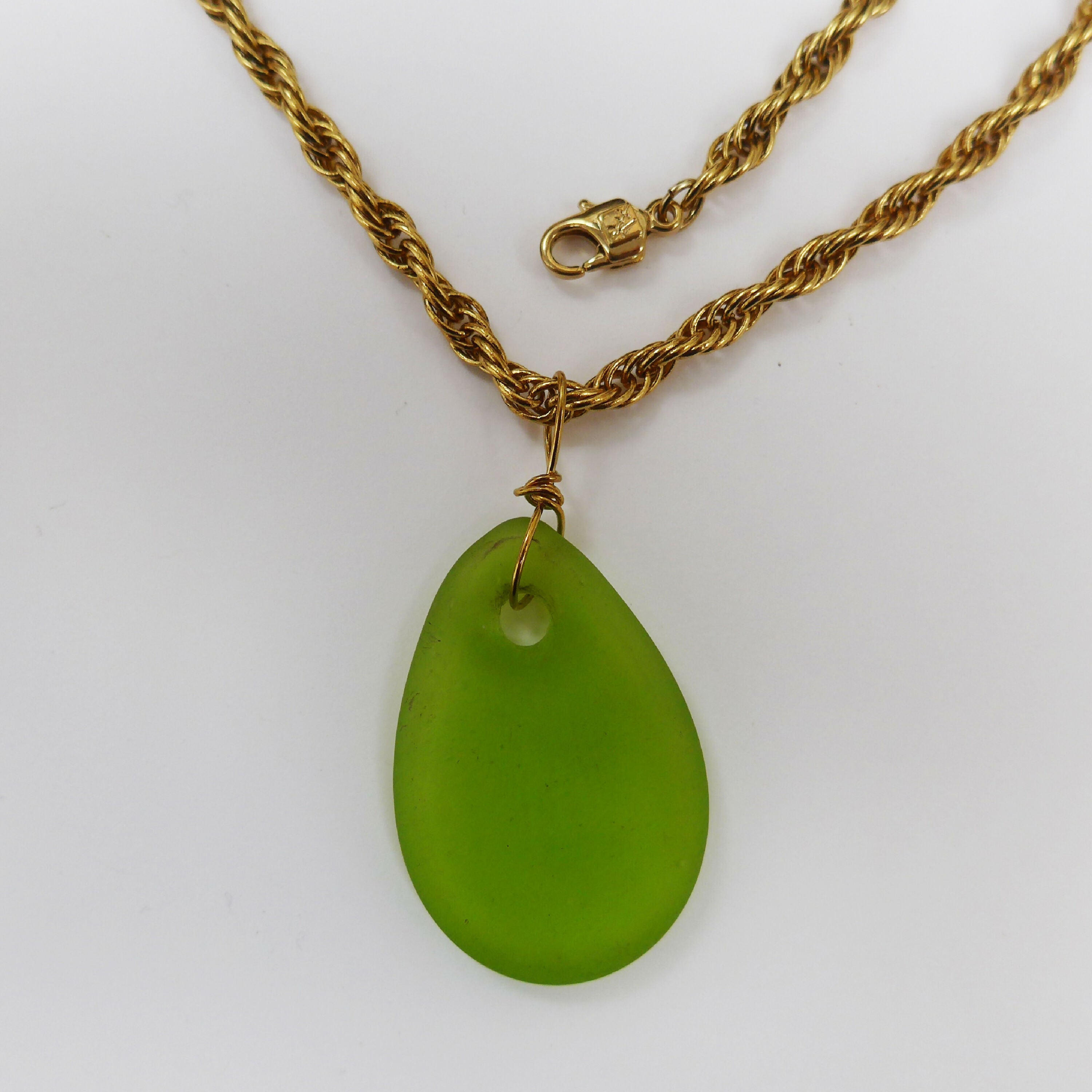 Pendentif GALET VERT E1011 | EMPREINTES Paris