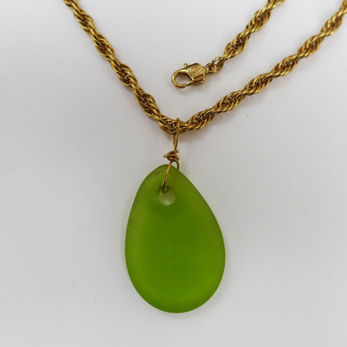 Pendentif GALET VERT E1011 | EMPREINTES Paris - EMPREINTES Paris