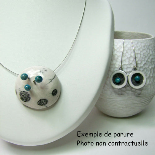 Boucles d'oreilles Miro Blanc et bleu | EMPREINTES Paris - EMPREINTES Paris