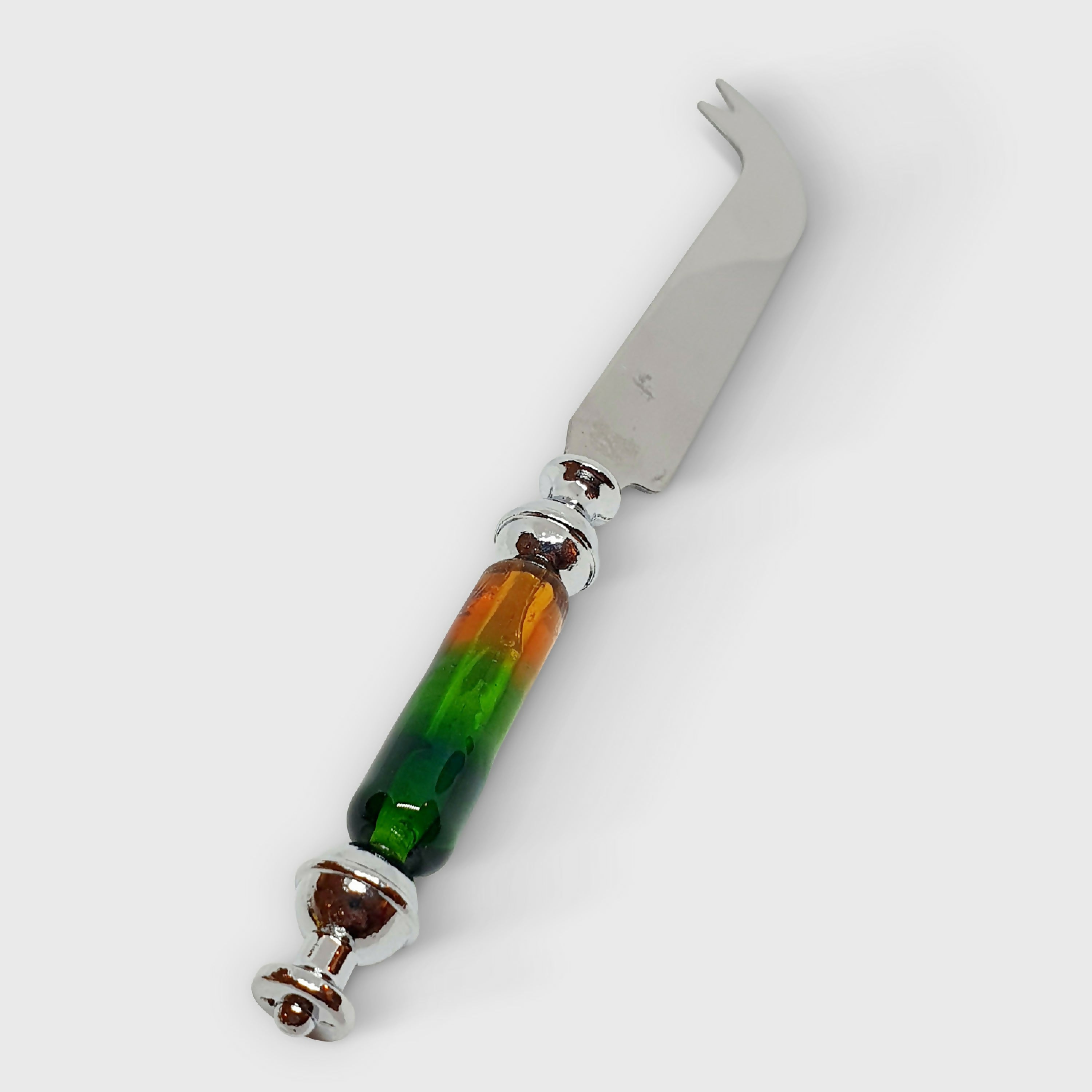 Couteau à fromage format traditionnel - Verres ambre et vert | EMPREINTES Paris