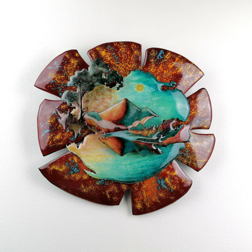 Landscape - Décoration murale en émail 3D sur cuivre. | EMPREINTES Paris - EMPREINTES Paris