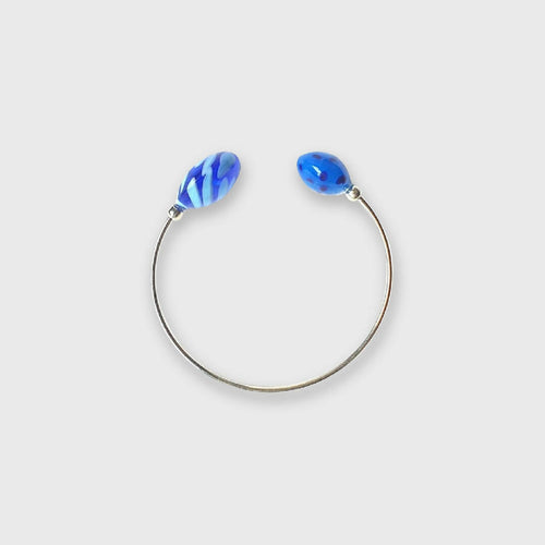 Bracelet jonc en verre bleu | EMPREINTES Paris - EMPREINTES Paris