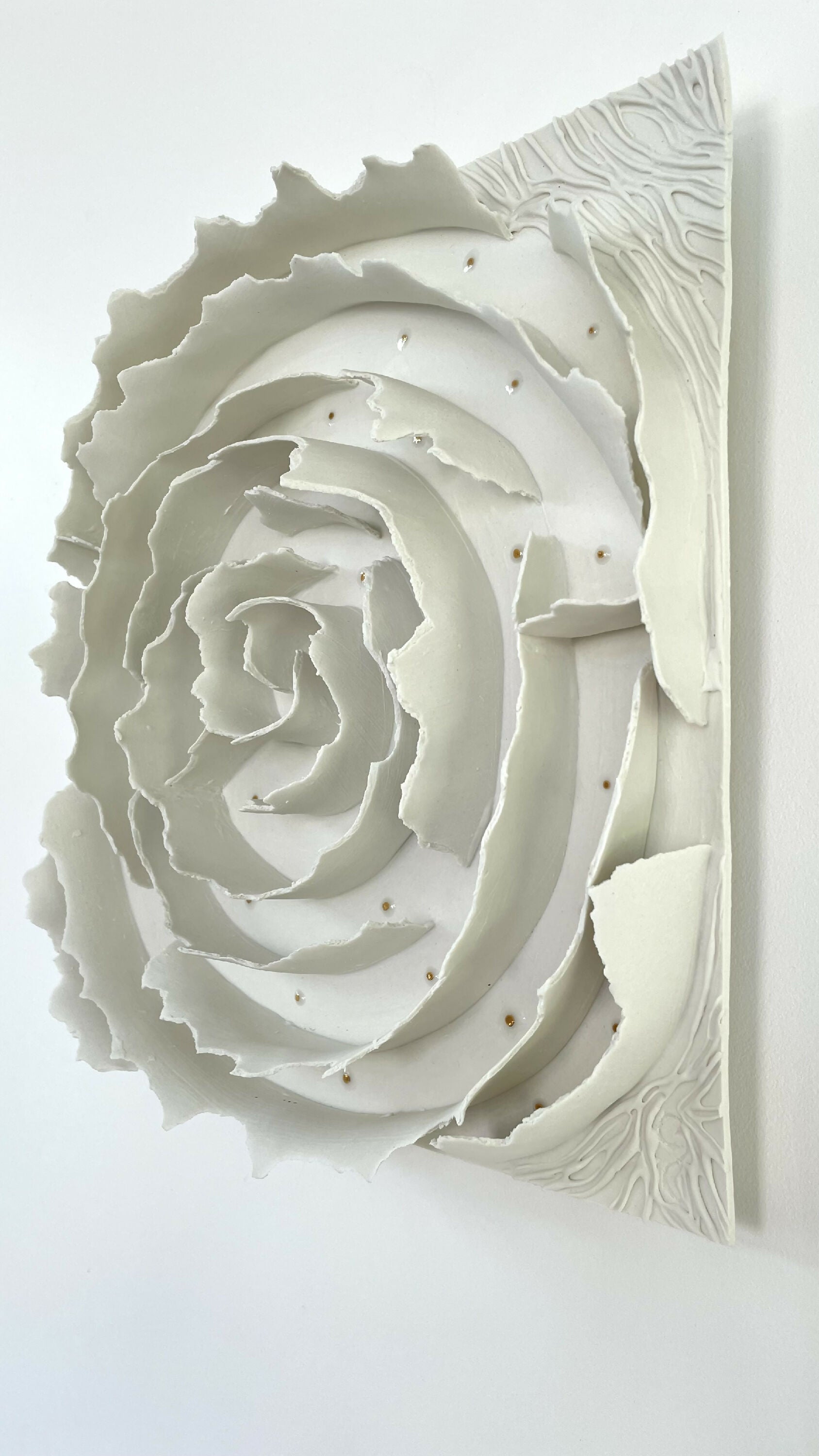 Bas relief tableau papier porcelaine collection écorce Labyrinthe | EMPREINTES Paris