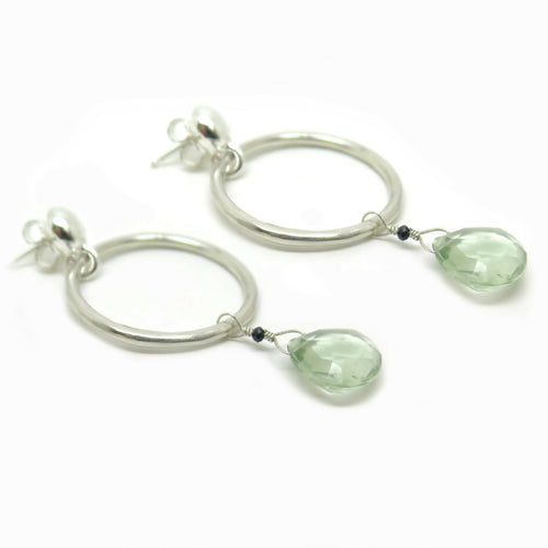 Boucles d'oreilles Argent et Prasiolites | EMPREINTES Paris - EMPREINTES Paris