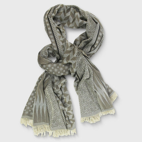 Écharpe Maxi Coton Soie Beige Glace PLANETARIUM | EMPREINTES Paris - EMPREINTES Paris